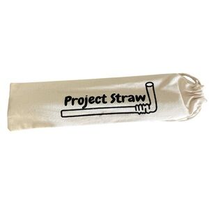Project Straw Canvas Pouch + Metal Stainless Reusable Straws
